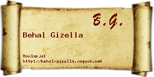 Behal Gizella névjegykártya